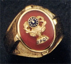 B.P.O. ELKS Rings, 10KT or 14KT, Open or Solid Back, Yellow or White Gold #3104