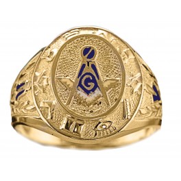 3rd Degree Blue Lodge Masonic Ring 10KT or 14KT YELLOW OR WHITE Gold, Open or Solid Back    #431
