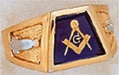 Masonic Blue Lodge Ring 10KT OR 14KT, Open Back  #226