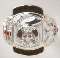 PAST POTENTATE Shrine Rings 10KT or 14KT Yellow or White Gold, Open or Solid Back #16