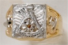 Masonic Past Master Rings 10KT or 14KT YELLOW OR WHITE Gold, Open or Solid Back #1033