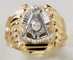 Masonic Past Master Rings, 10KT or 14KT YELLOW OR WHITE GOLD, Open or  Solid Back #1012
