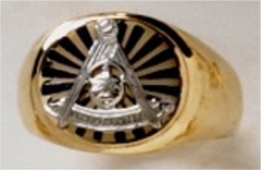 Masonic Past Master Rings 10KT or 14KT YELLOW OR WHITE Gold, Open or Solid Back #1037