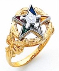 Eastern Star 10Kt or 14KT, Yellow or White Gold #28