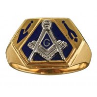 3rd Degree Blue Lodge Ring, Open or Solid, 10K or 14K, #312a