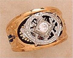 3rd Degree Masonic Blue Lodge Ring 10KT  or 14KT Gold, Hollow Back  #310