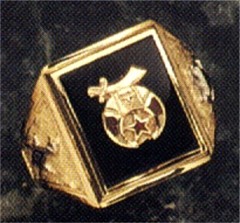 Shrine Ring 10KT or 14KT Gold, Open or Solid Back  #10