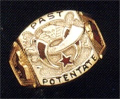 PAST POTENTATE Shrine Rings 10KT or 14KT Open or Solid Back #15a