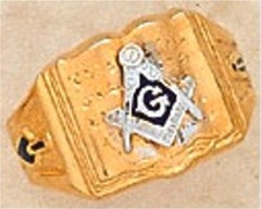 3rd Degree Masonic Open Bible Ring 10KT or 14KT Hollow or Solid Back #49