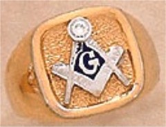 #107A 3rd Degree Masonic Blue Lodge Ring 10KT OR 14KT  Solid Back