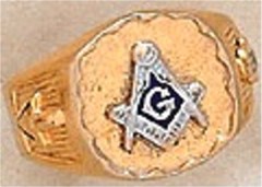 #120A 3rd Degree Masonic Blue Lodge Ring 10KT OR 14KT Hollow Back