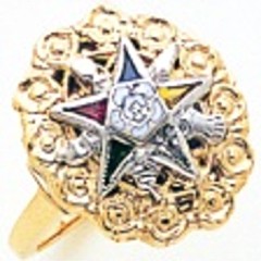 Eastern Star 10KT or 14KT Yellow or White Gold #33